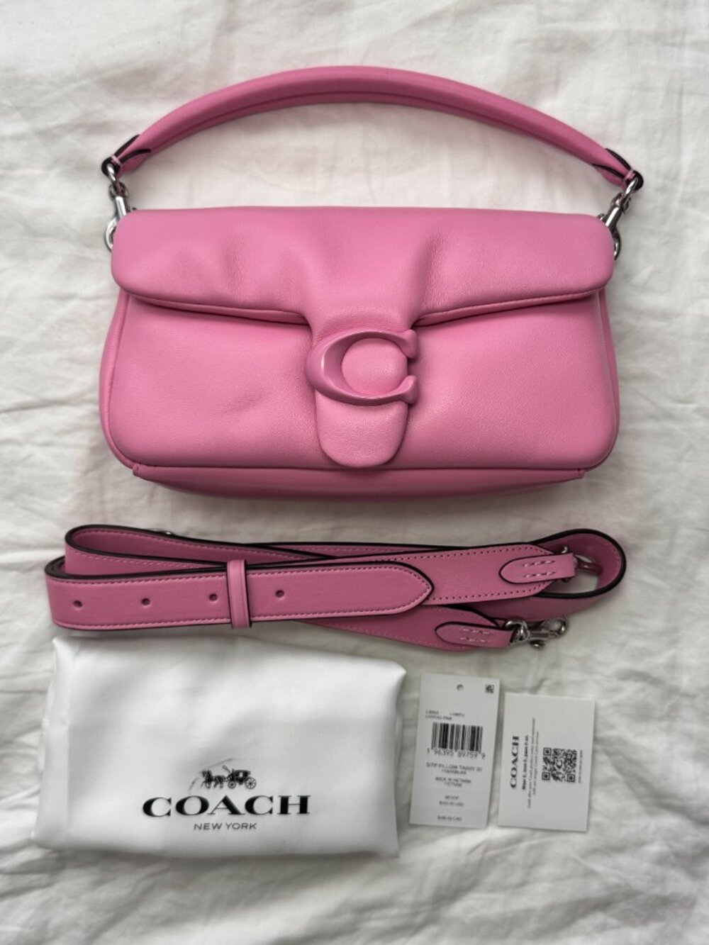 Coach The Summer I Turned Pretty 20 Pillow Tabby Bag Vivid Pink - No Hang Tags - Picture 1 of 9
